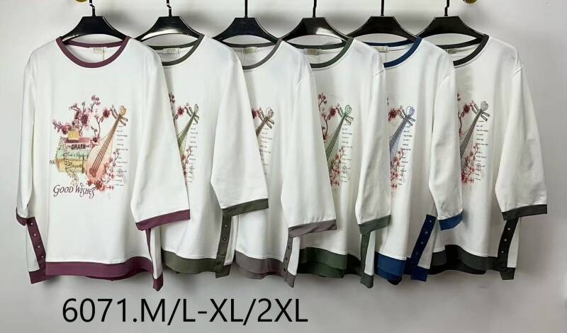 Bluzki damskie Roz M/L-XL-2XL, Mix Kolor Paczka 12 szt